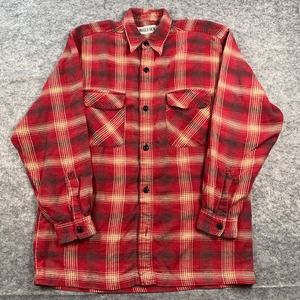 Vintage Bugle Boy Men's Medium‎ Red Flannel Long Sleeve Shirt